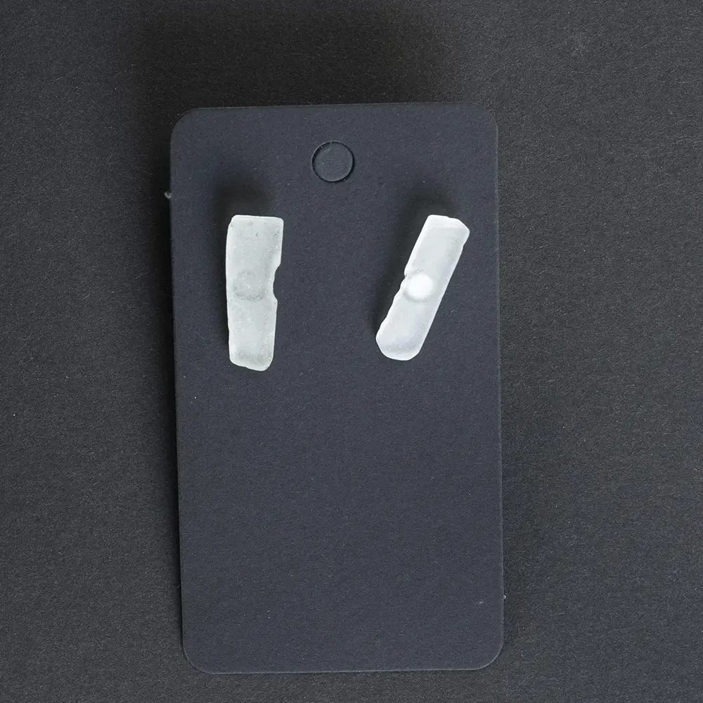 Ohrstecker matt-weißes Seeglas