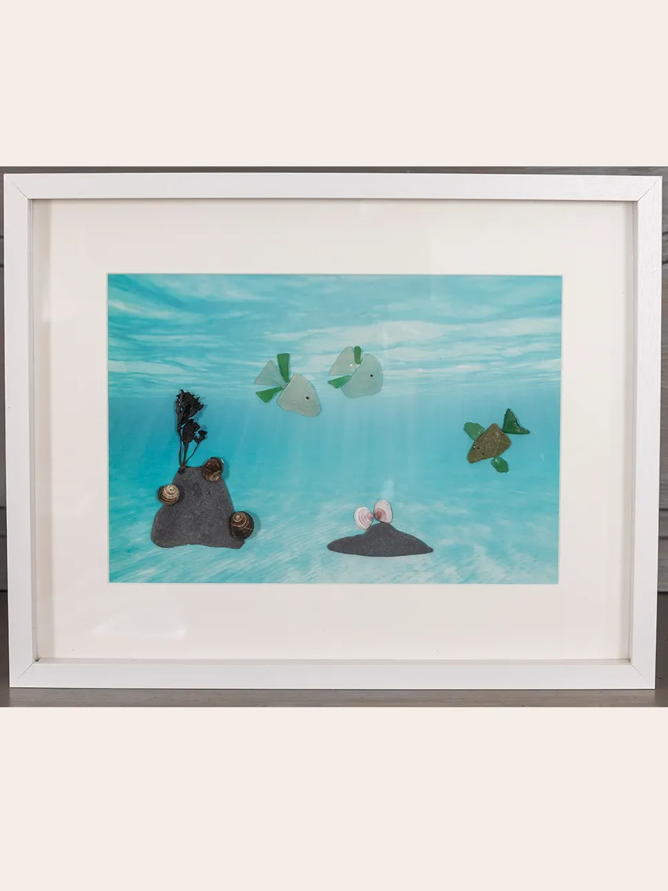 Unterwasserwelt aus Seeglas im Mittelmeer