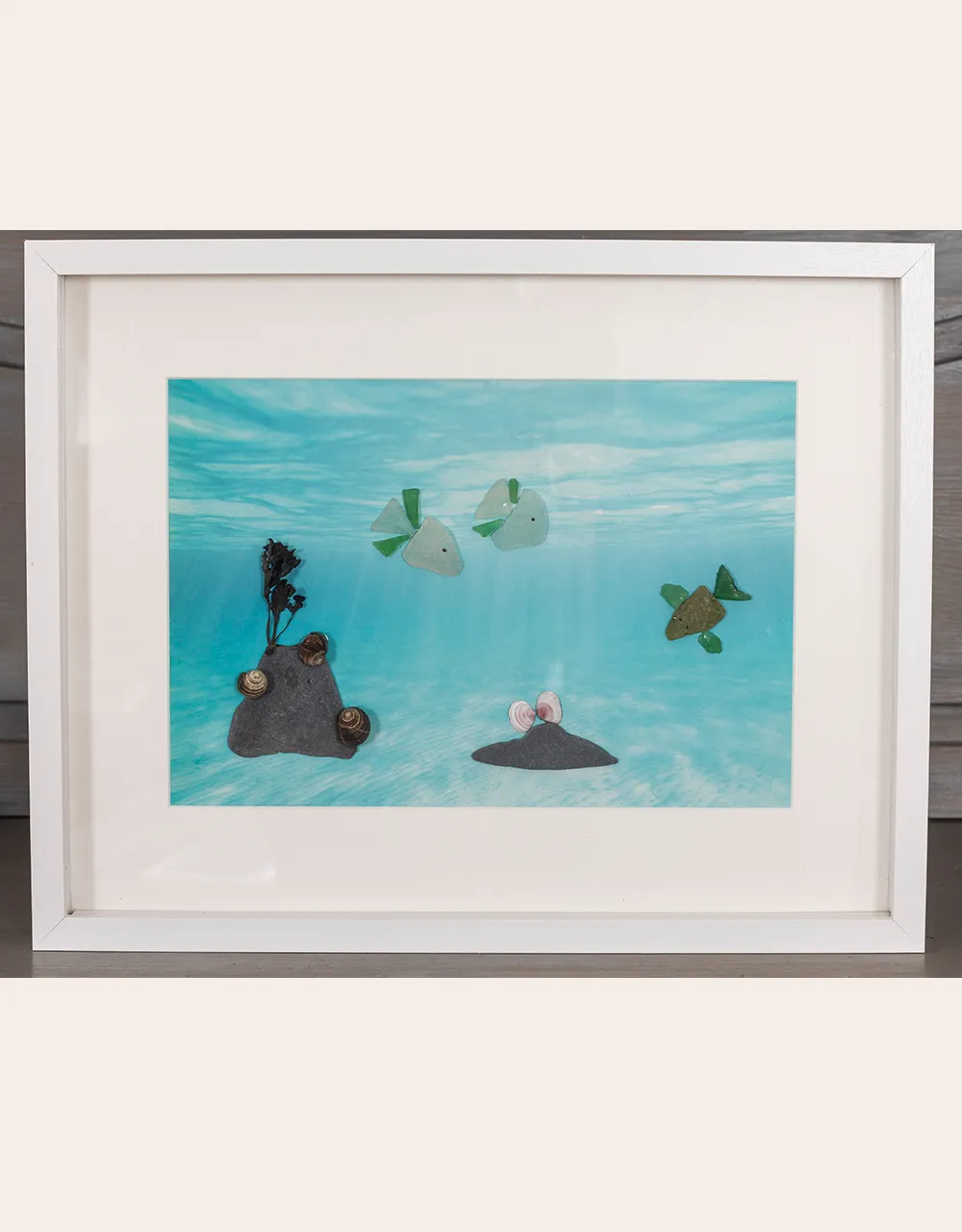 Unterwasserwelt aus Seeglas im Mittelmeer